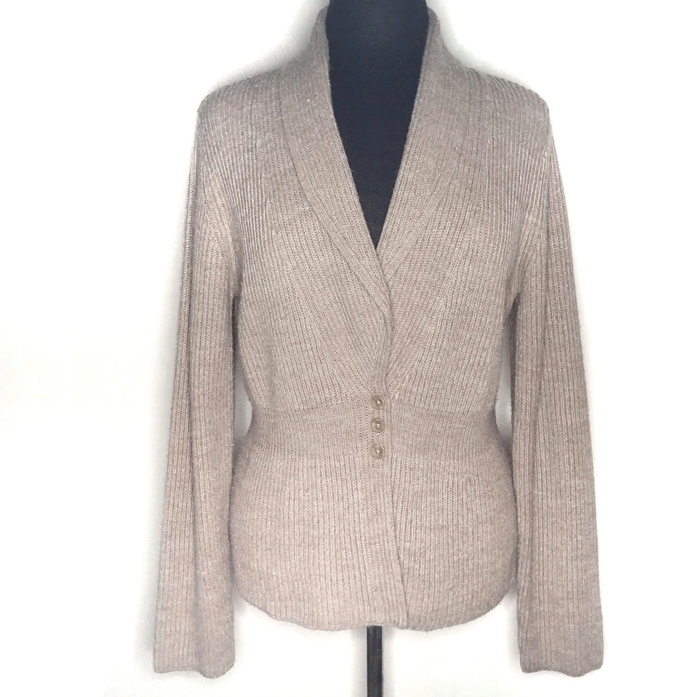 CROFT&BARROW 3 BUTTON UP KNIT CARDIGAN SZ. L